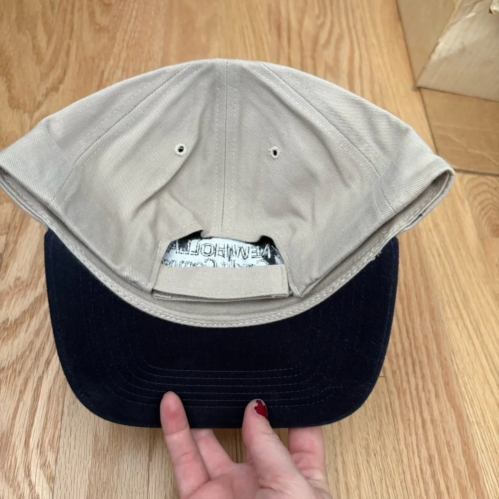 Vintage New Holland Credit Company Canvas Tan Hat Blue